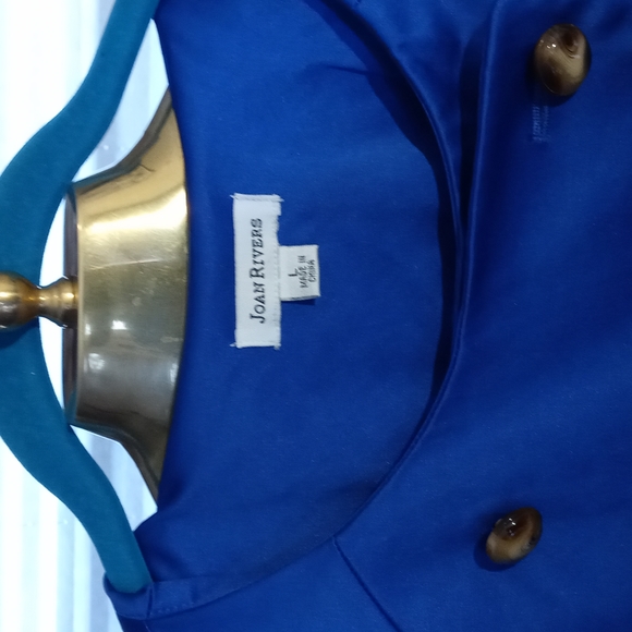 Joan Rivers blue blazer size large - Picture 2 of 9
